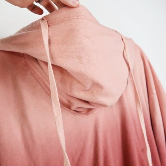 Young Broke & Fabulous Pink Ombre Piper Drawstring Pocket Hoodie - Size Small S - Picture 4 of 10